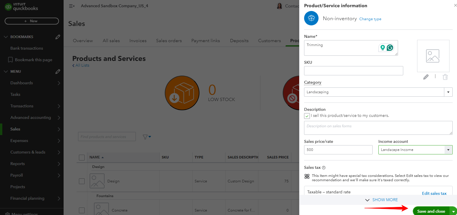 press hit save and close