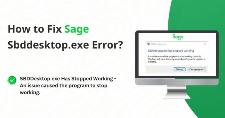 Sage Sbddesktop.exe Error