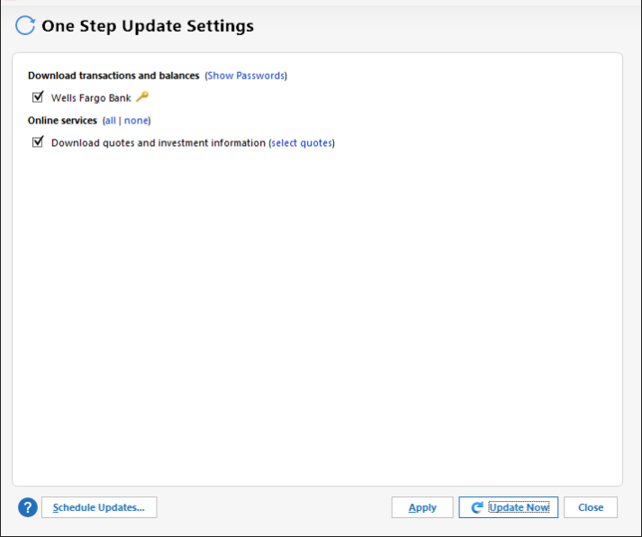 Update Settings
