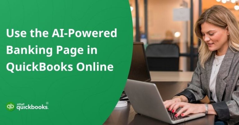 AI-Powered Banking Page in QuickBooks Online