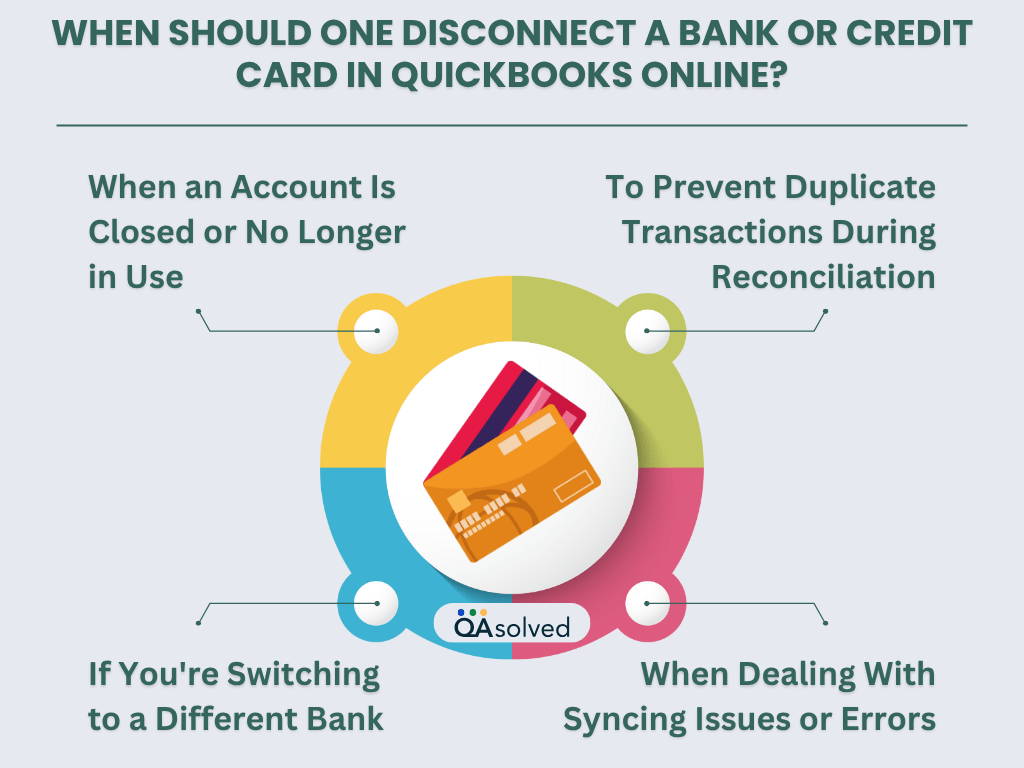 Reasons to Disconnect Bank or Credit Card from QuickBooks