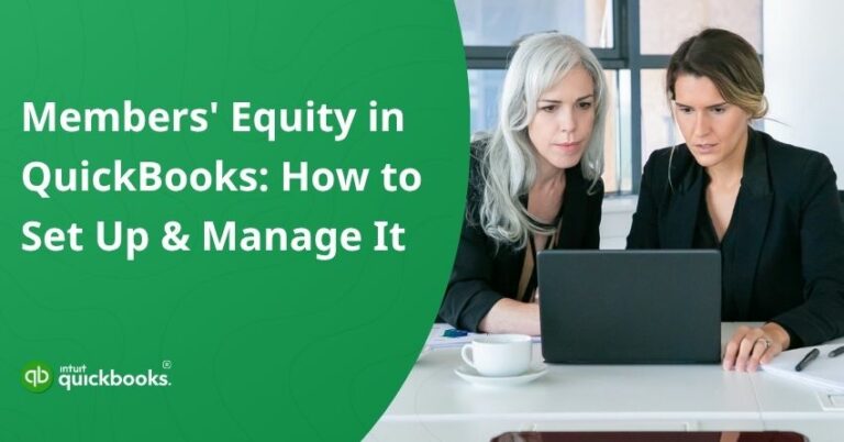Members Equity in QuickBooks