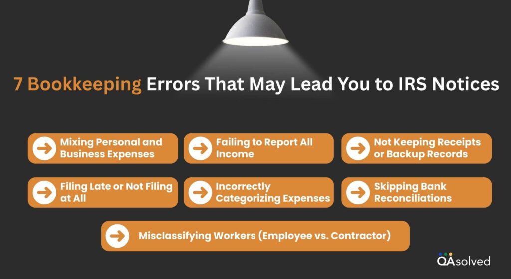 Bookkeeping Errors That May Lead You to IRS Notices