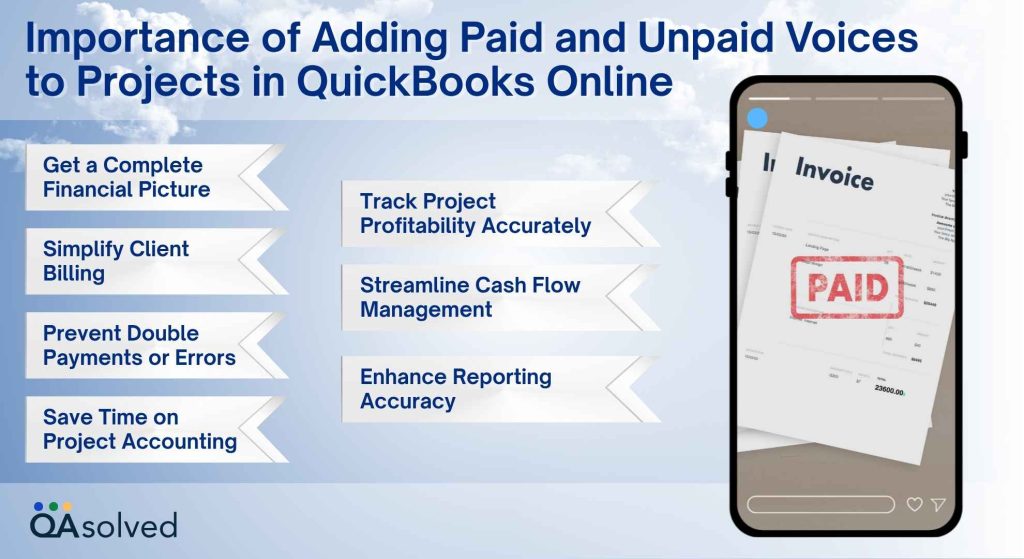 Importance of Adding Paid and Unpaid Voices to Projects in QBO