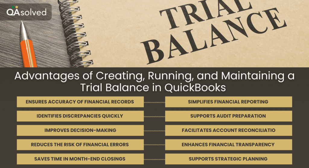 Advantages of Creating Trial Balance in QuickBooks