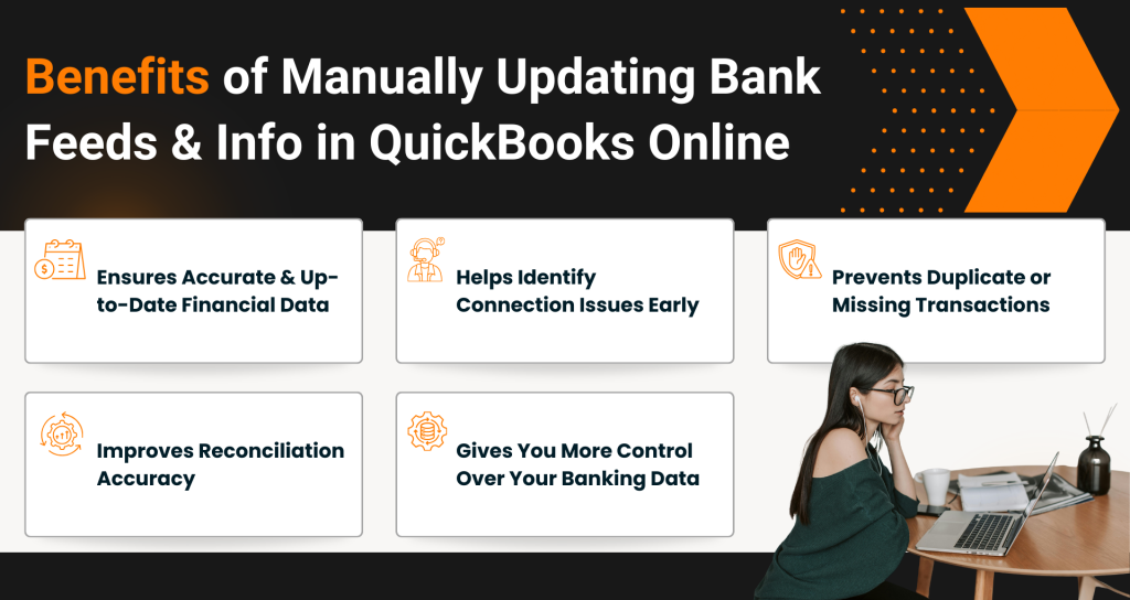 Benefits of Manually Updating Bank Feeds and Info in QuickBooks Online