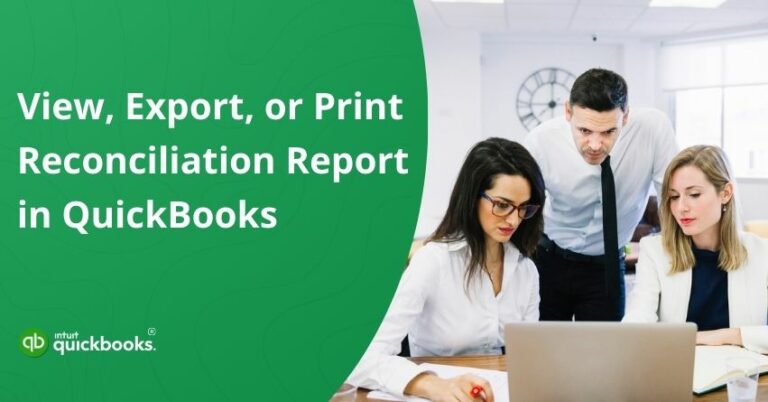 Print Reconciliation Report in QuickBooks Online