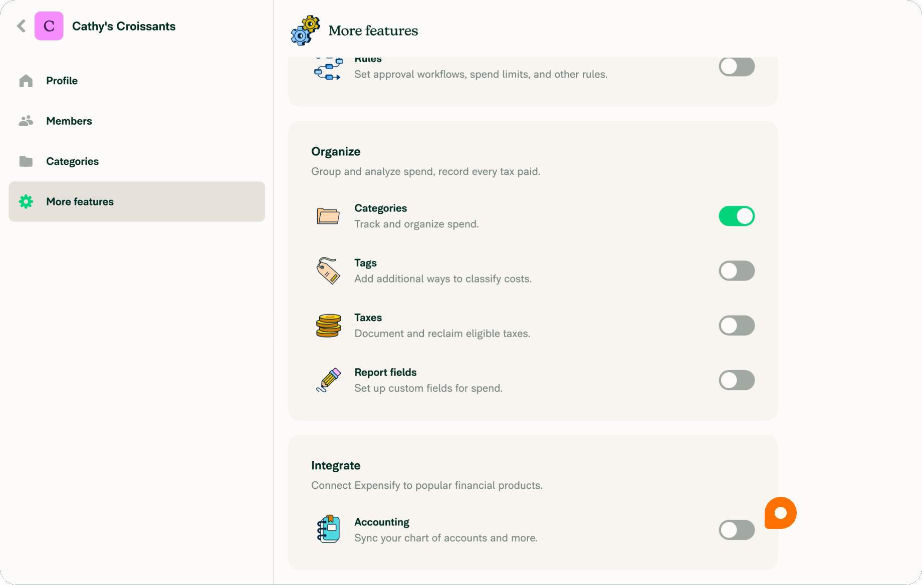 Expensify More Features
