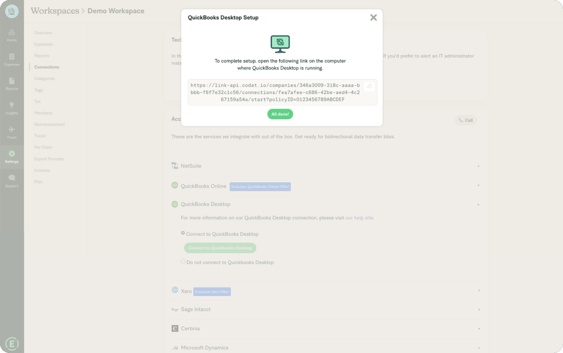Expensify QuickBooks Desktop Setup