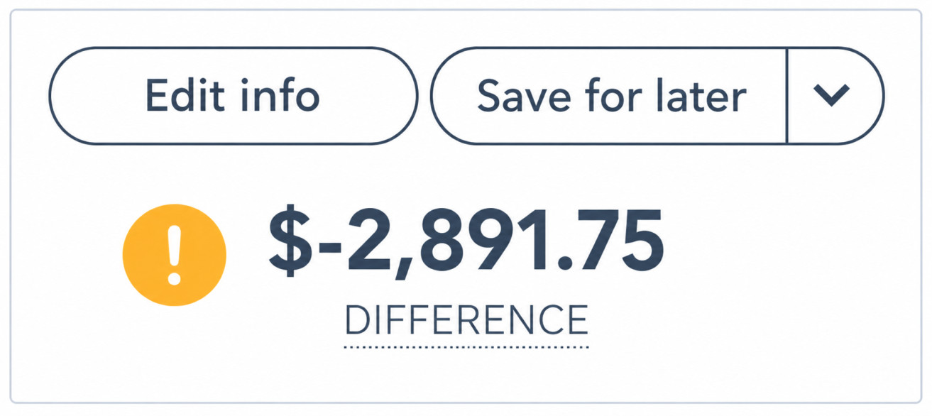 Check the ending balance you entered