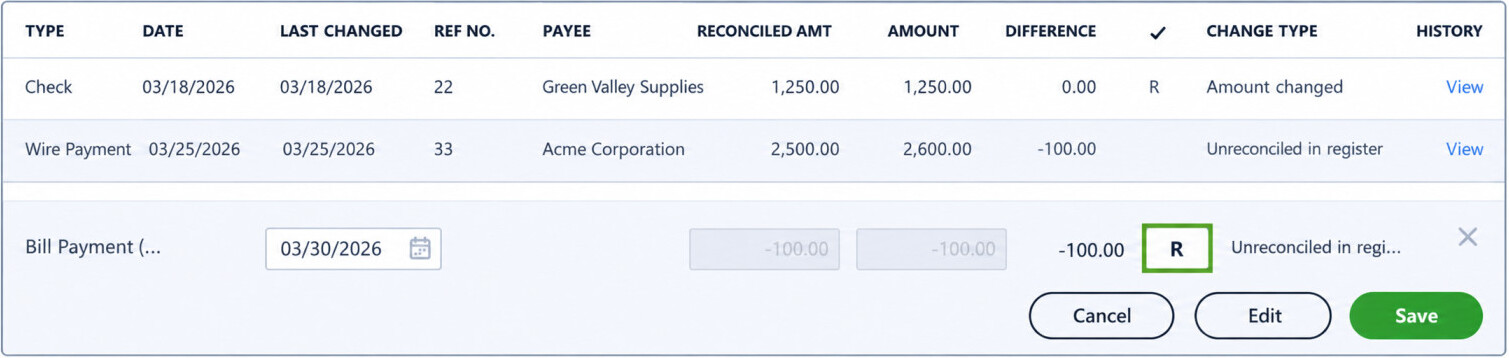 Review a Transaction in QuickBooks Online